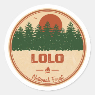 Lolo National Forest Classic Round Sticker