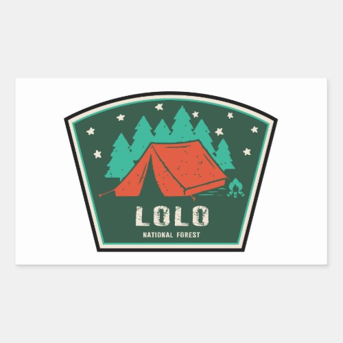 Lolo National Forest Montana Camping Rectangular Sticker