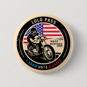 Lolo Pass Idaho Motorcycle Button
