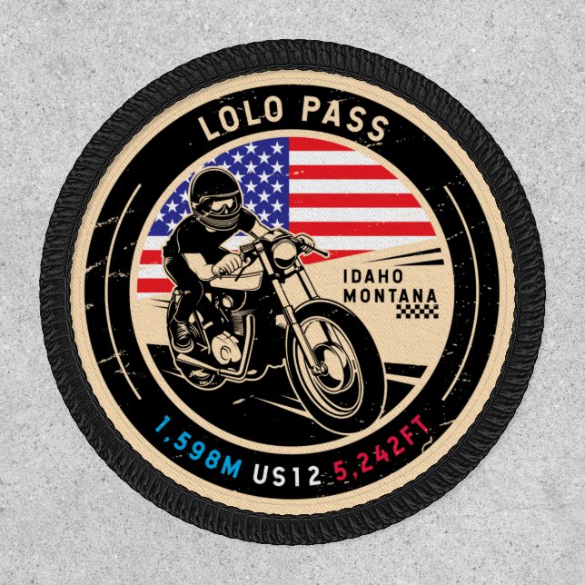 Lolo Pass Idaho Motorcycle Patch (Front)