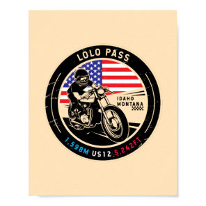 Lolo Pass Idaho Motorcycle Poster