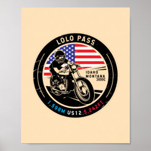 Lolo Pass Idaho Motorcycle Poster