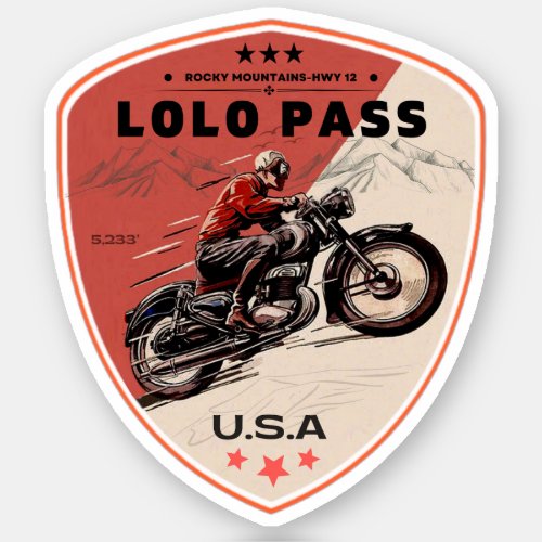 lolo pass road Oregon motorcycle trip Sticker