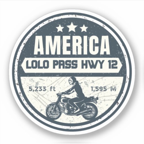 Lolo pass road Oregon motorcycle trip Sticker