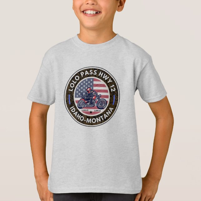 Lolo pass road Oregon motorcycle trip T-Shirt (Front)