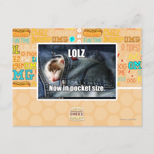 LOLZ Now in Pocket Size Postcard