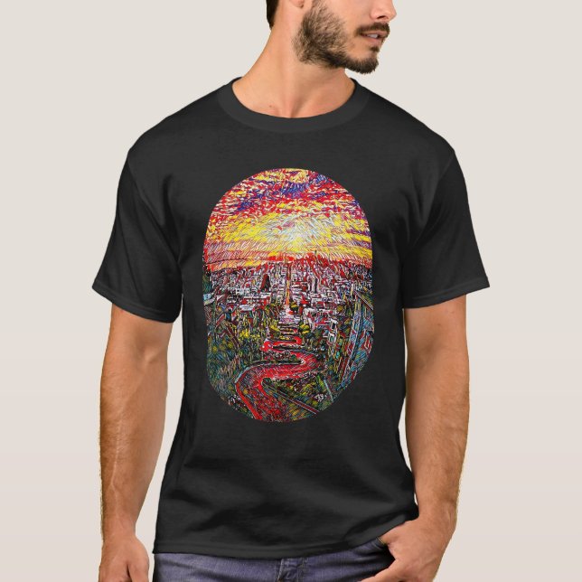 Lombard Street, San Francisco, California, USA T-Shirt (Front)