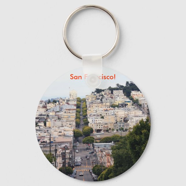 Lombard Street, San Francisco Keychain (Front)
