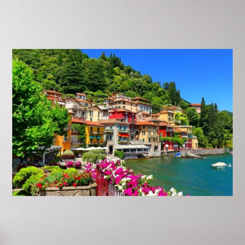 Lombardy Italy Como Lake Europe Poster