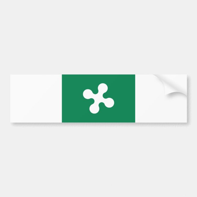 lombardy region flag italy county lombardia bumper sticker (Front)