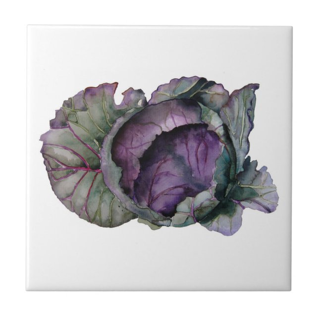 Lombardy watercolor ceramic tile (Front)