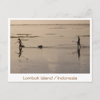 Lombok island / Indonesia monochrome images Postcard
