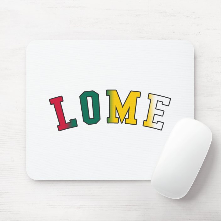 Lome in Togo National Flag Colors Mousepad
