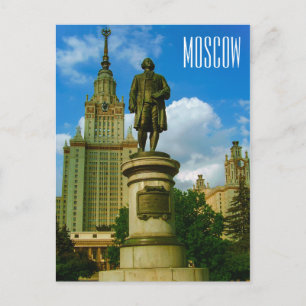 Lomonosov Moscow State University Architecture Postcard