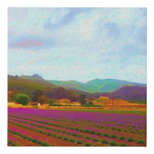 Lompoc in Bloom Faux Canvas Print