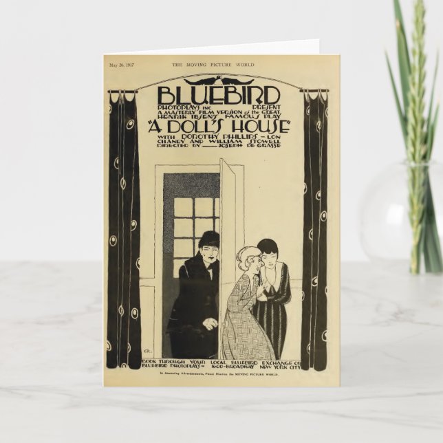 Lon Chaney Exhibitor Ad silent movie 1917 Ibsen Card (Front)