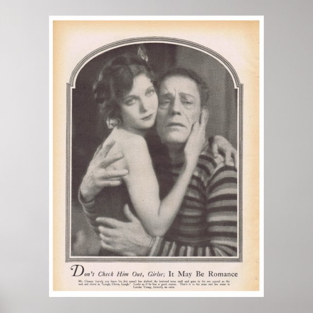 Lon Chaney Loretta Young 1928 Poster (Front)