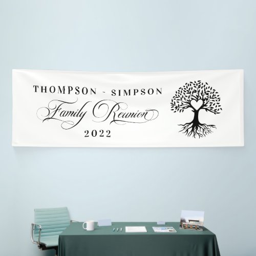 Lona Family Reunion tree backdrop Banner