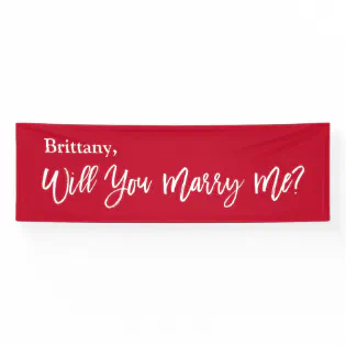 Lona  Will you Marry Me Proposal Sign banner