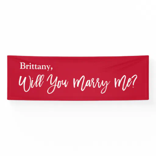 Lona  Will you Marry Me Proposal Sign banner