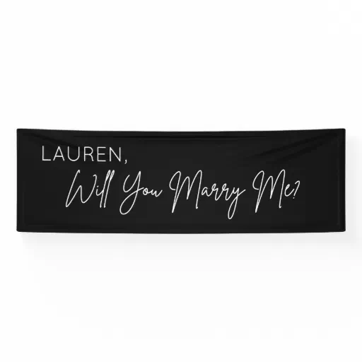 Lona  Will you Marry Me Proposal Sign banner backd
