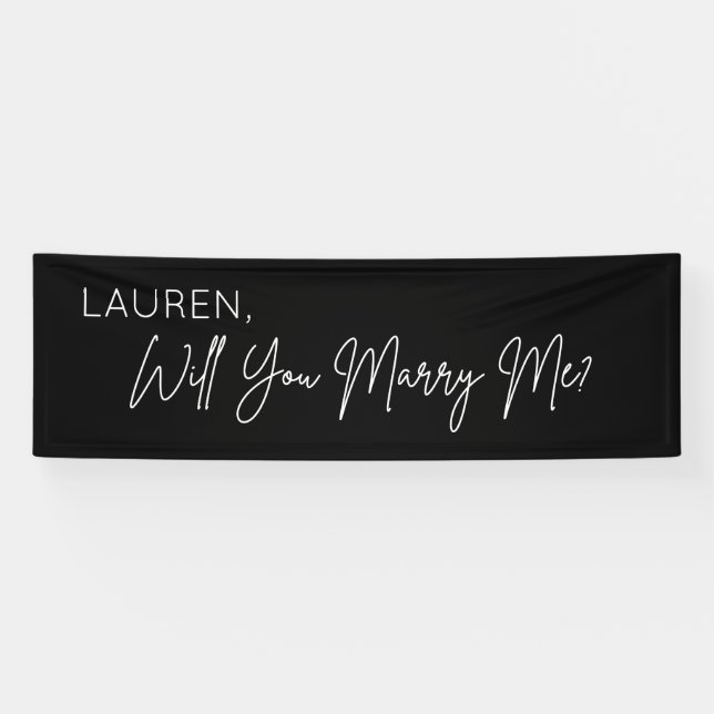 Lona  Will you Marry Me Proposal Sign banner backd (Horizontal)