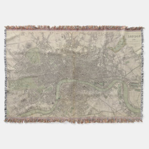 London 1843 throw blanket