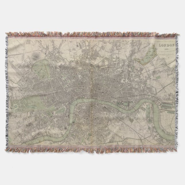 London 1843 throw blanket (Front)