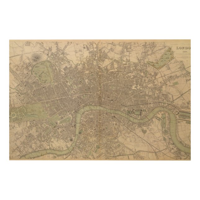 London 1843 wood wall decor (Front)