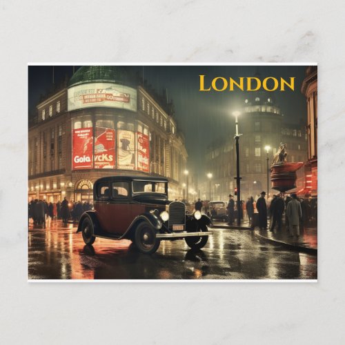 London 1920s holiday postcard