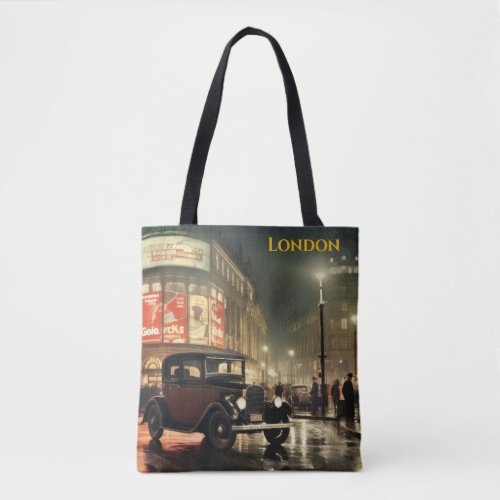 London 1920s tote bag
