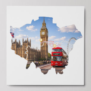 London 26.2 Marathoner Course Map Poster Peel And Stick Photo Tile