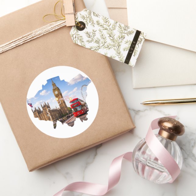 London 26.2 Marathoner Course Map Round Sticker (Gift)