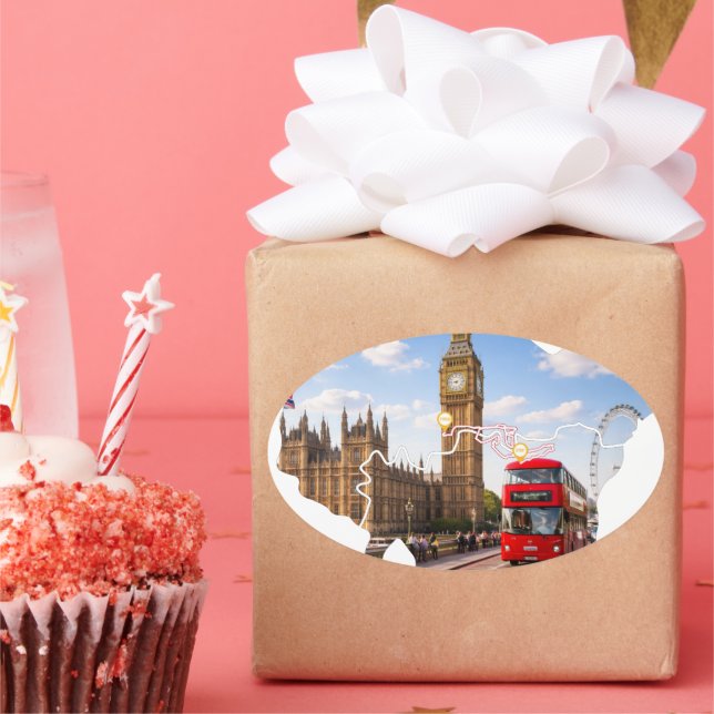 London 26.2 Marathoner Course Map Sticker (Party)