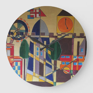 London Acrylic cubism  Large Clock