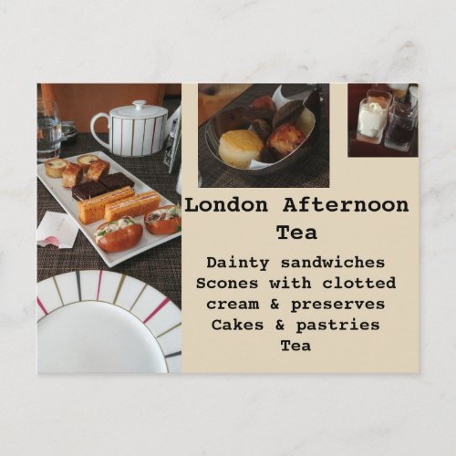 London Afternoon Tea Postcard