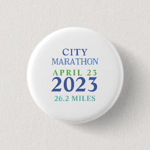 London April 23 Marathon Custom Text Tote Bag Button
