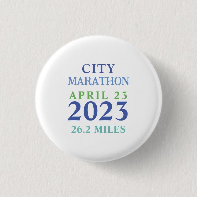 London April 23 Marathon Custom Text  Tote Bag Button (Front)