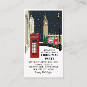London at Christmas, Christmas Party Ticket Invite
