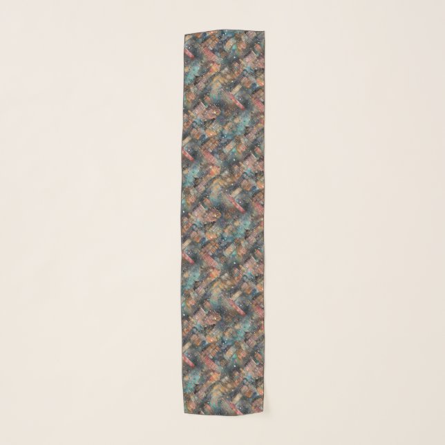 London at Christmas & New Year's in Watercolors Scarf (Front)
