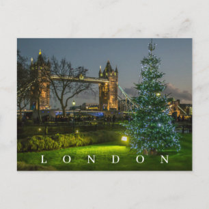 London at Christmas view postcard
