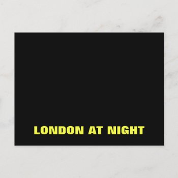 London At Night Postcard by LaughingShirts at Zazzle