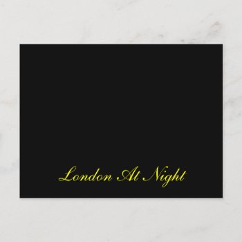 London At Night Postcard by LaughingShirts at Zazzle