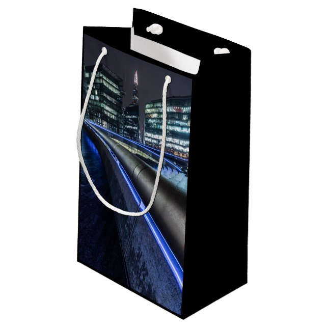 London at Night Small Gift Bag (Back Angled)