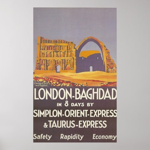 London Baghdad simplon orient express Poster
