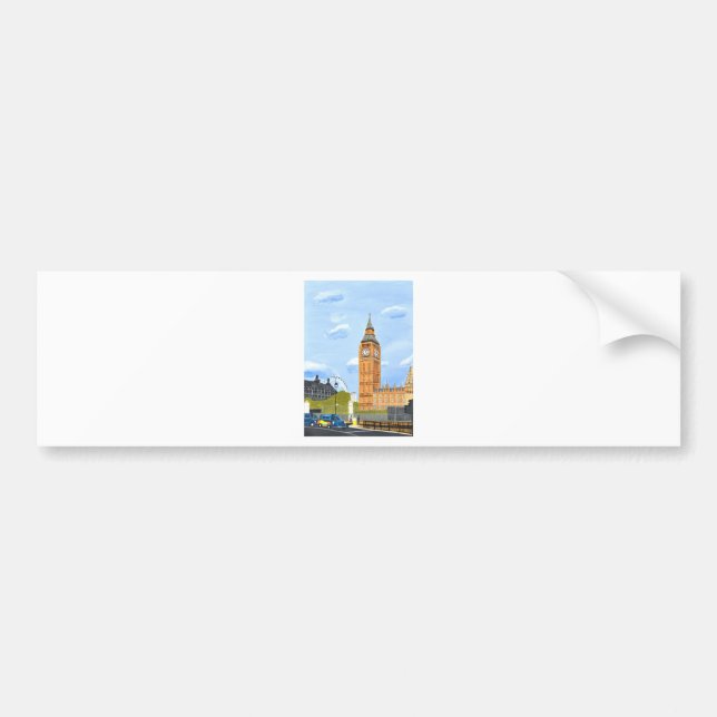 London Big Ben Bumper Sticker (Front)