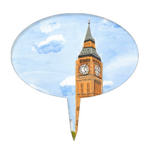 London Big Ben Cake Topper