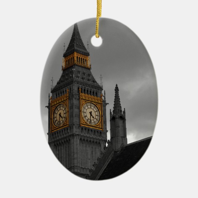 London Big Ben Ceramic Ornament (Front)
