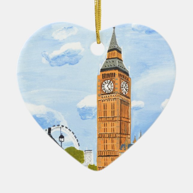 London Big Ben Ceramic Ornament (Front)