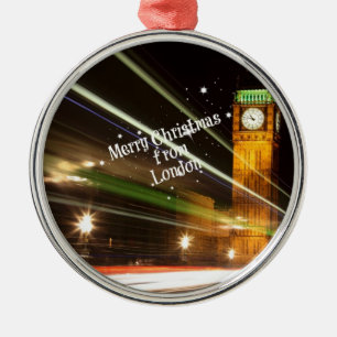 London - Big Ben Christmas Metal Ornament